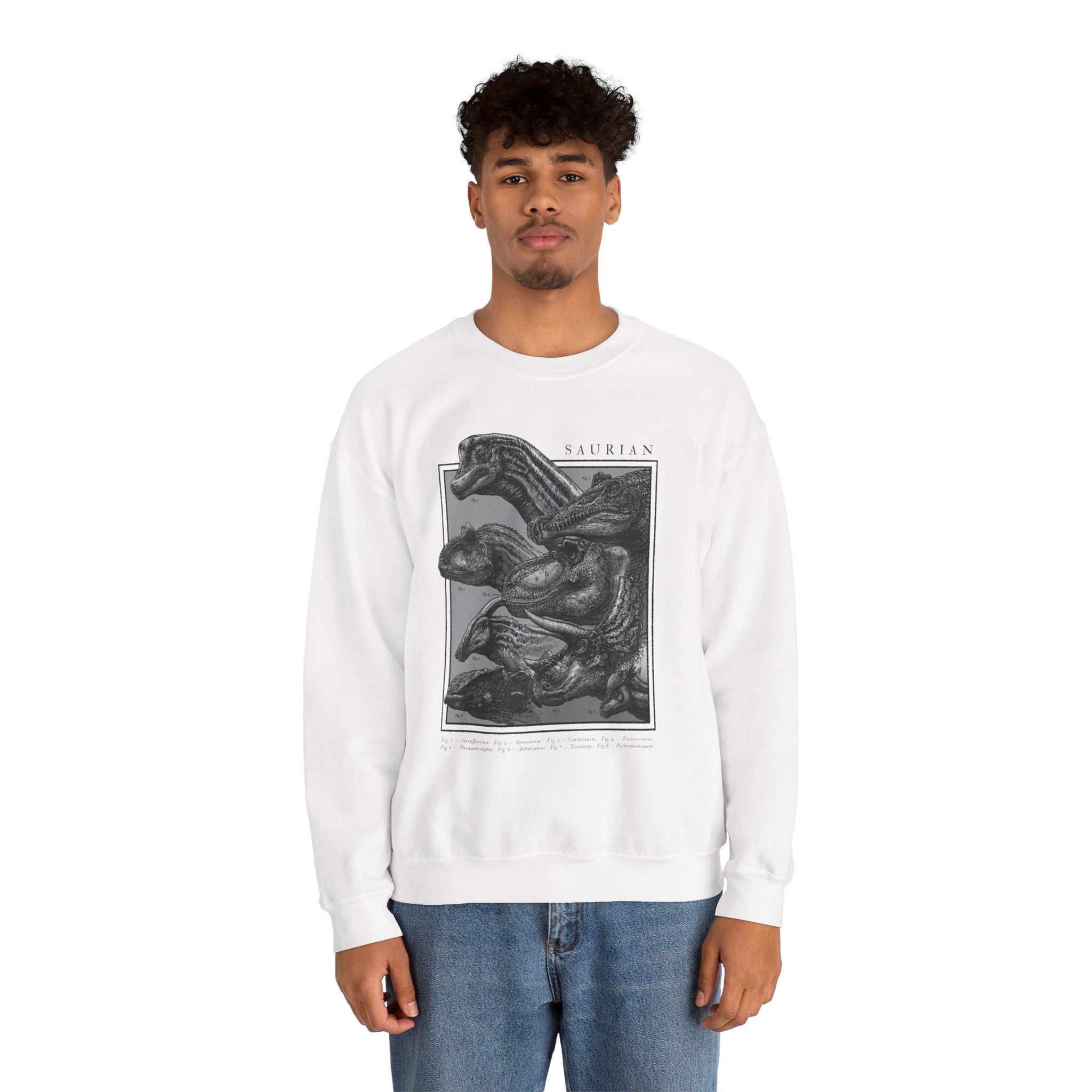 Saurian Crewneck Sweatshirt - White
