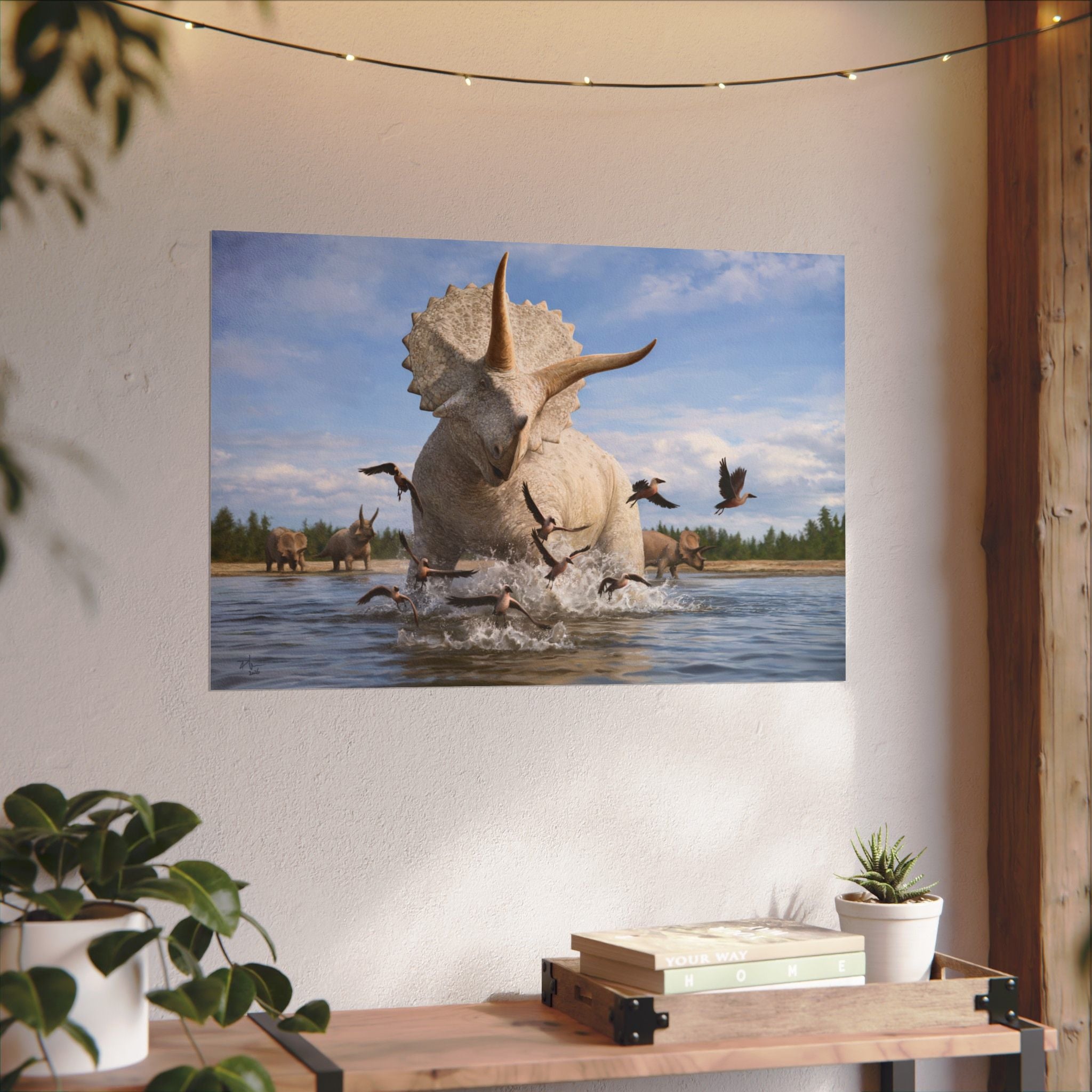 The Albino Triceratops Poster