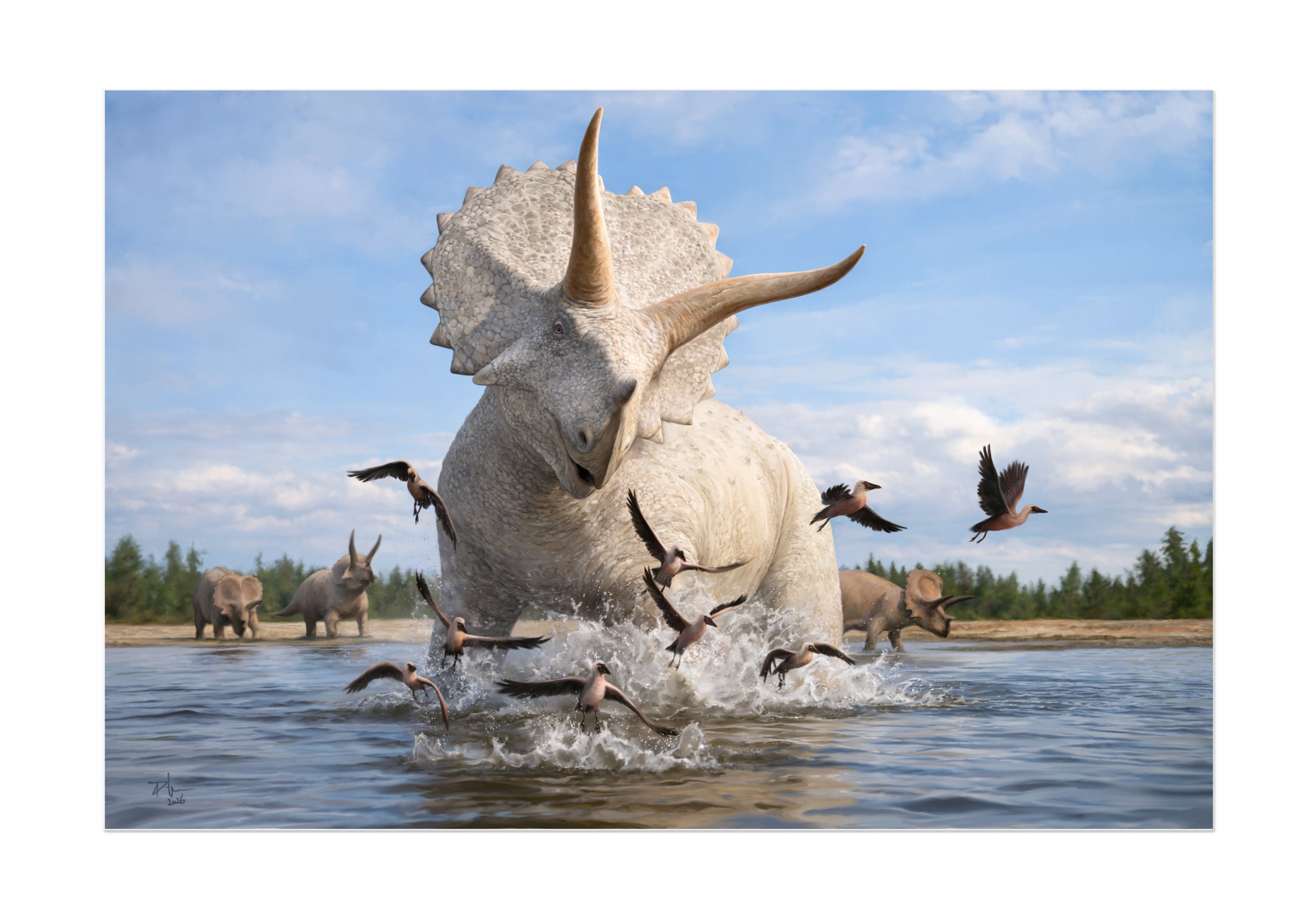 The Albino Triceratops Poster