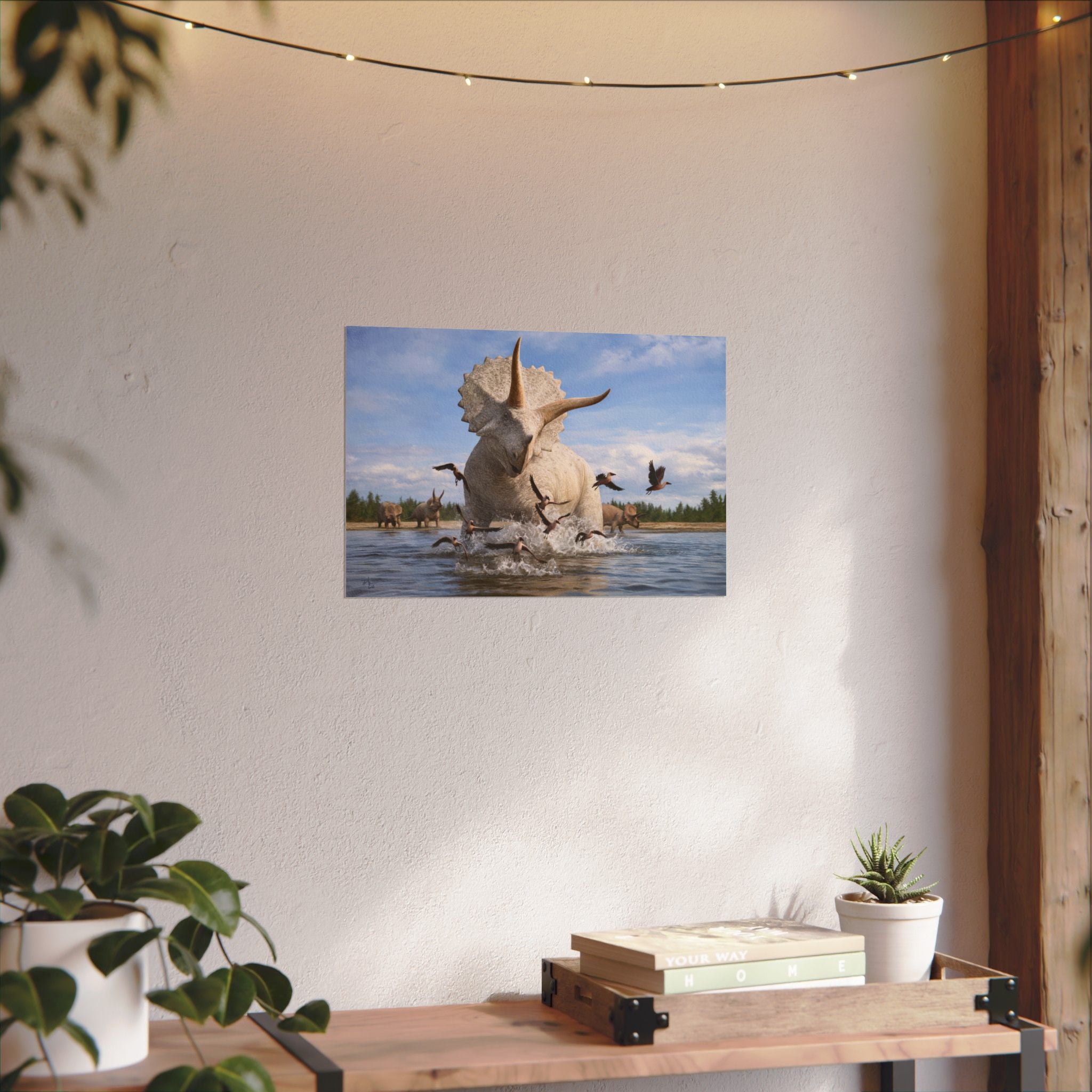 The Albino Triceratops Poster